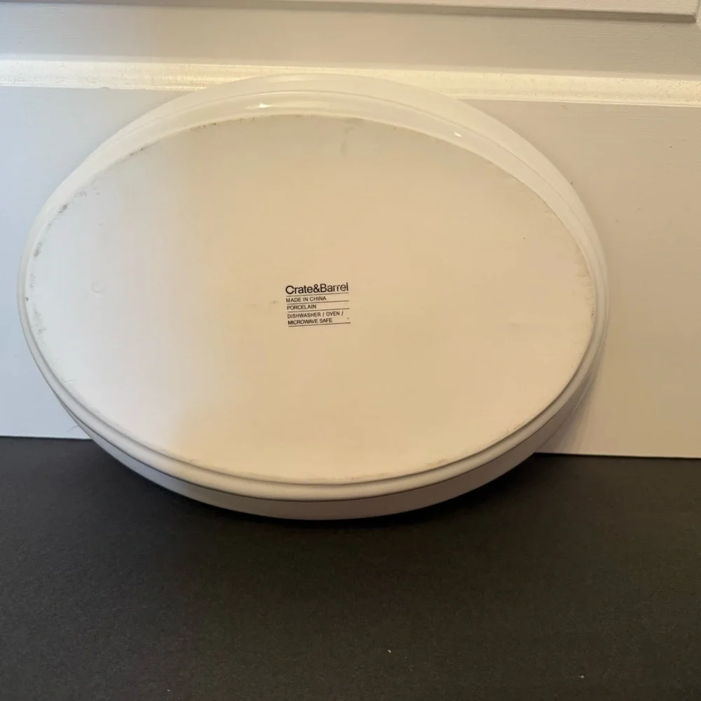 CRATE & BARREL BAKING DISH WHITE PORCELAIN OVAL HOME KITCHEN BAKEWEAR